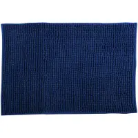 MSV Badkamerkleed/badmat voor op de vloer - petrol blauw - 40 x 60 cm - Microvezel - Badmatjes