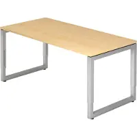 Hjh OFFICE PRO REGO 16 S - 160 x 80 Esdoorn/Zilver Tafelhoogte I In hoogte verstelbaar