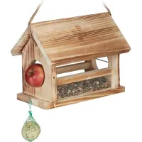 Relaxdays hangend vogelvoederhuisje - weerbestendig voederhuisje - vogelhuisje tuinvogels