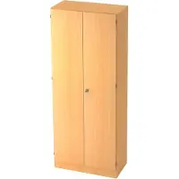 Hammerbacher Matrix Archiefkast Gemelamineerde spaanplaat 4 Planken Afsluitbaar 800 x 420 x 2.004 mm Beuken Bruin