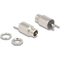 DeLOCK Connector DC 5.5 x 2.5 mm female bulkhead soldering version - round 20 V / 10 A