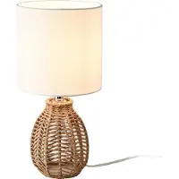 Lux.pro Tafellamp Alfreton bureaulamp 36 cm E14 beige chroom wit