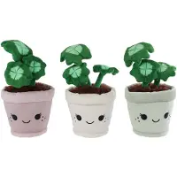 Vedes Pluche knuffelplant, klavertje vier, 19 cm, meerkleurig, speelgoed