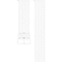 Strap-it Siliconen Smartwatch bandje - Geschikt voor Fitbit Versa / Versa 2 siliconen bandje met gaatjes - wit - Horlogeband / Polsband / Armband - Maat: Maat L