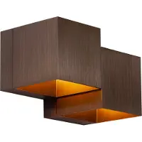 QAZQA Moderne wandlamp donker brons 2-lichts - Transfer Double