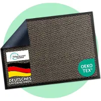 Floordirekt Premium Deurmat SKY Novo - Voor Entree - Vuilvangmat - Anti-slip & Afwasbaar - Voor Het Opbergen van Vuil - Okerzwart - 120 x 180 cm