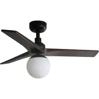 Faro Klim Plafondventilator Black | Walnut | S (Ø92cm) | With light (E27)