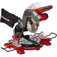Einhell Accu Afkort-/Verstekzaag TE-MS 18/8 Li Solo - Power X-Change - 18 V/Li-ion - Ø216 mm - Incl. 40 tands zaagblad - Excl. accu en lader