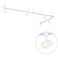 QAZQA Modern hangend railsysteem met 5 spots wit 1-fase - Iconic Jeana
