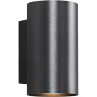 QAZQA Moderne wandlamp gunmetal rond 2-lichts GU10 50mm - Sandy