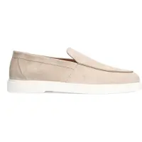Manfield Beige suède loafers | Maat 43