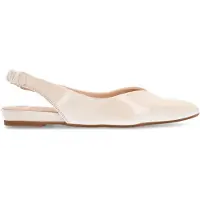 Manfield Off white glanzende leren slingbacks | Maat 37