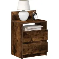 vidaXL Nachtkastjes 2 st met 2 lades 40x33x60 cm gerookt eikenkleurig