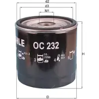 MAHLE ORIGINAL OC 232 Oliefilter