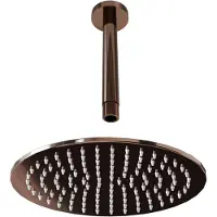 FortiFura Calvi Hoofddouche - 30cm - rond - plafondarm 20cm - Geborsteld koper PVD (Koper) SW1139124/SW970042