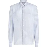 Tommy Hilfiger linnen overhemd beige wit normale fit