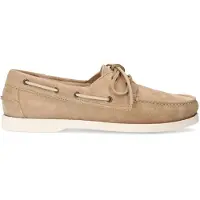 Manfield Beige suède bootschoenen | Maat 43