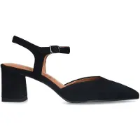 No Stress Zwarte suède slingbacks | Maat 37