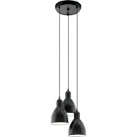 Eglo Priddy Hanglamp - E27 - Ø 32,5 cm - Zwart/Wit
