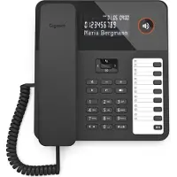 Gigaset DESK 600, Analoge telefoon, Headset met kabel, 100 nummers, Identificatie van de beller, Zwart