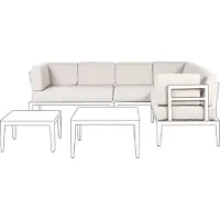 Beliani RIMA III - Tuinkussenhoezen set - Lichtbeige - Polyester