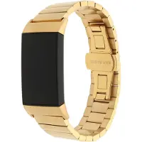 Fitbit Charge 3 & 4 stalen schakel band - goud