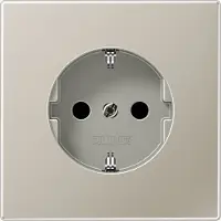 JUNG ES1520KI Wandcontactdoos met randaarde Inzetstuk 1-voudig RVS 1 stuk(s)