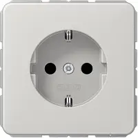JUNG CD1520LG Wandcontactdoos met randaarde Inzetstuk 1-voudig Grijs 1 stuk(s)