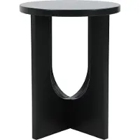 En.casa Bijzettafel Kysdajore rond 50x40 cm zwart []