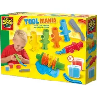 SES Creative - Tool Mania Klei - Set met kleispuitjes - Vegan en Glutenvrij - Herbruikbaar - Uitwasbaar - Vanaf 2 jaar