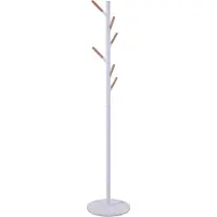 En.casa Staande kapstok Nacka kledingrek 172 cm wit en houtkleurig []