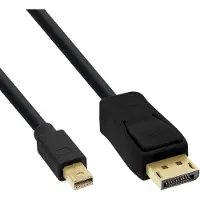InLine Mini DisplayPort - DisplayPort kabel | DP1.2 (4K 60Hz) | HBR2 (21.6Gbit/s) | zwart | 2 meter