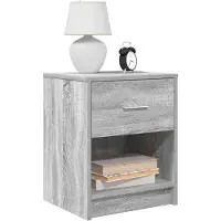 vidaXL Nachtkastjes 2 st met lade 40x34x50 cm grijs sonoma eiken