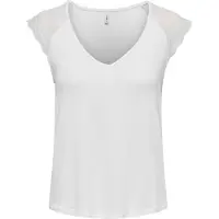 ONLY ONLPETRA S/S LACE MIX TOP JRS NOOS Dames Top - Maat XS