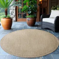Muratap Solid binnen en buiten rond vloerkleed indoor & outdoor laagpolig effen - 160 cm rond