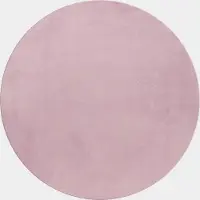 Muratap Pouffy fluffy hoogpolig rond vloerkleed uni kleur - woonkamer
