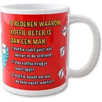 Paper Dreams Funny Mugs - 3 redenen koffie man