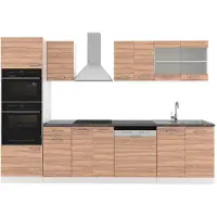 Vicco Complete keukeneenheid R-Line Sonoma 300 cm met hoge kast, WB Antraciet, Model 42519
