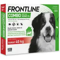 Frontline 2x Combo Spot On Anti Vlooien en Teken Druppels Hond XL 3 pipetten