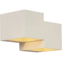 QAZQA Moderne wandlamp beige 2-lichts - Transfer Double