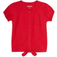 4PRESIDENT T-shirt rood Meisjes Polyester Ronde hals Effen - maat 140