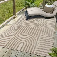 Muratap Berlin outdoor japandi - vloerkleed binnen en buiten laagpolig tapijt tuin- 80x200 cm
