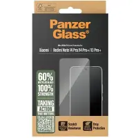 PanzerGlass Ultra-Wide Fit Anti-Bacterial Screenprotector voor de Xiaomi Redmi Note 14 Pro (4G/5G) / 14 Pro Plus / 13 Pro Plus