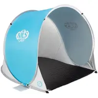 NILS NC3173: Blauw en grijs pop-up strandtent van Camp