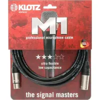 Klotz M1 MIC CABLE BLACK 15M XLR 3P. F/M