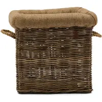 Rivièra Maison Opbergmand Naturel - Log Rieten Mand Rechthoekig - Rattan - (LxBxH) 59x71x59