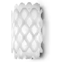 Slamp Design wandlamp Charlotte, dimbaar, wit / opaal, Woon-/ Eetkamer, Kunststof, Design, Wandlamp design