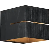 QAZQA Moderne gunmetal wandlamp met lichteffect - Transfer Groove