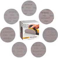 Mirka Abranet netschuurschijven Ø 150mm klittenband / Mengpak 5 van elke korrel 80, 120, 180, 240, 320, 400, 600 / 35 stuks / Voor alle 150mm excentrische schuurmachines en schuurmachines