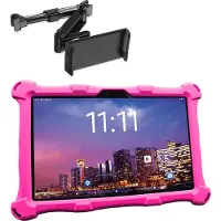 AngelTech OnderwegPakket XL PRO II – Kindertablet XL PRO II Roze + Tablethouder - Android 14 - Kindertablet Vanaf 3 Jaar – Kinder Tablet – Kids Tablet - Tablet voor Kinderen